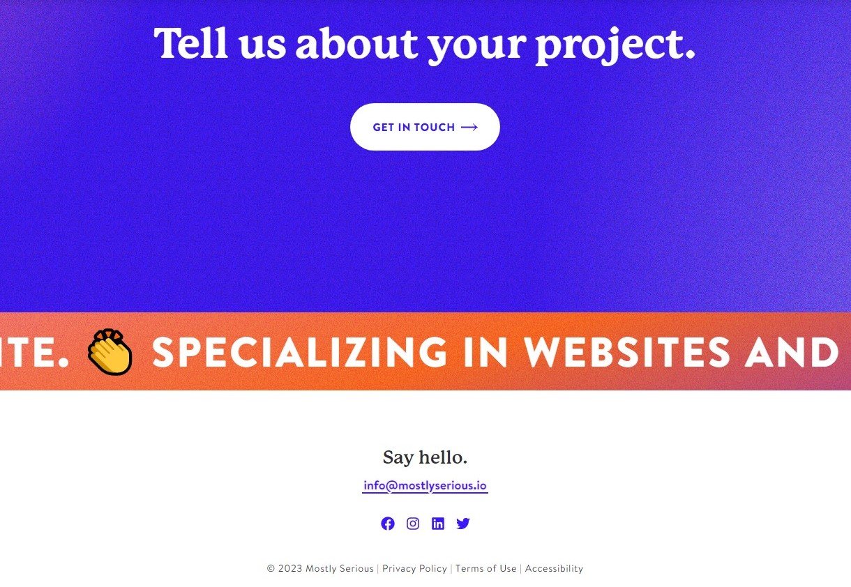 business website footer