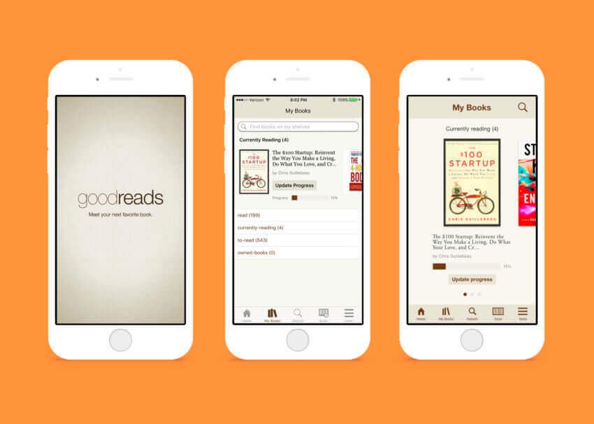 How to create a mobile app UI design - Goodreads