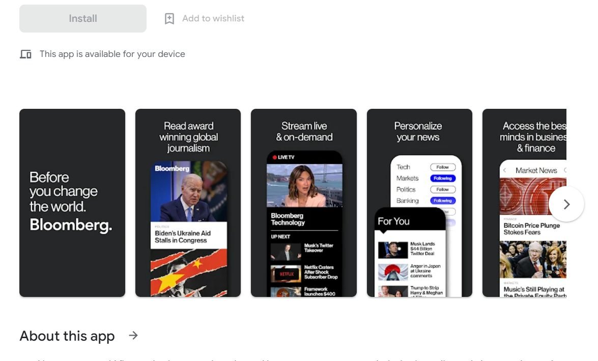 Flutter or React Native - bloomberg app