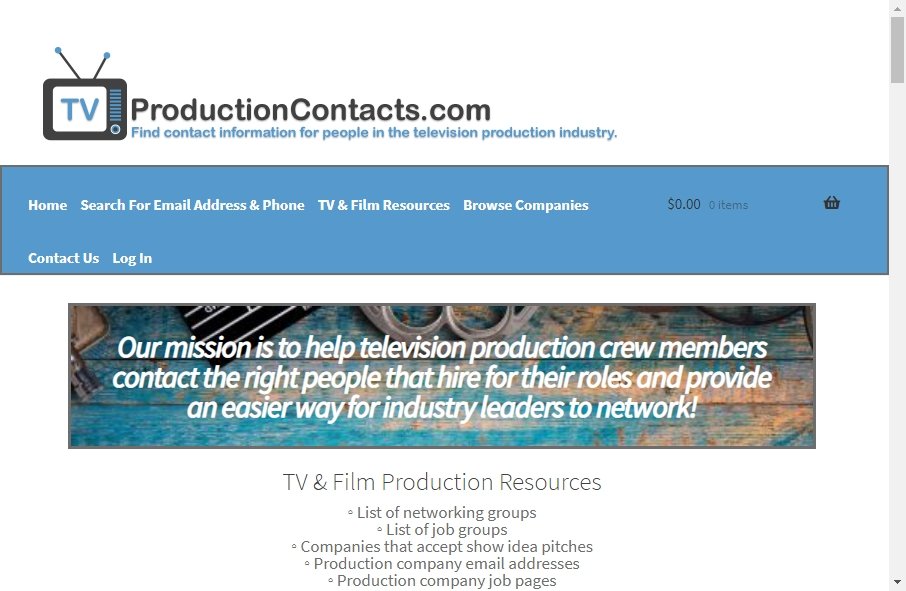 Great TV Production Website Examples 2