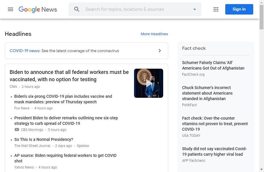 News Website Design 3
