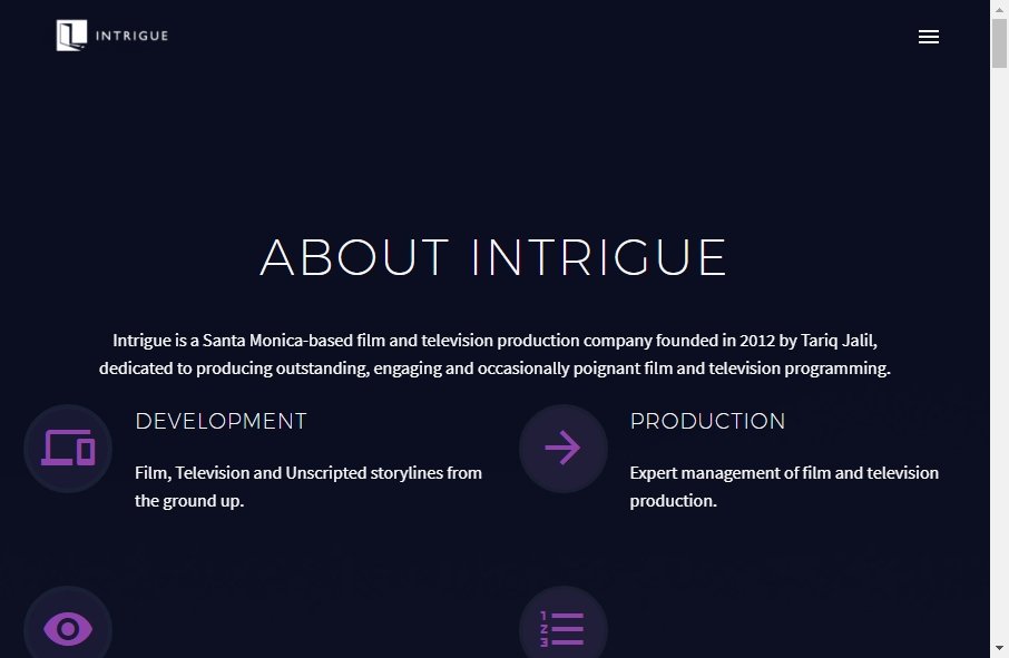 Great TV Production Website Examples 11