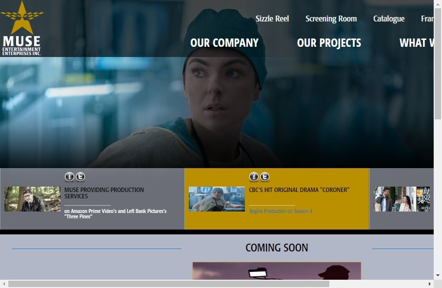 Great TV Production Website Examples 6