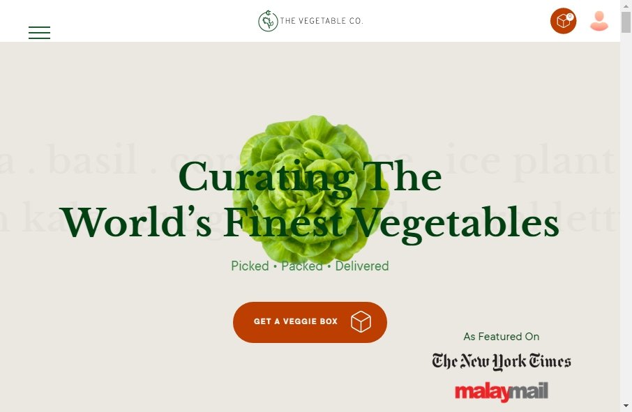 Examples of Vegetable Websites With Fantastic Designs 5