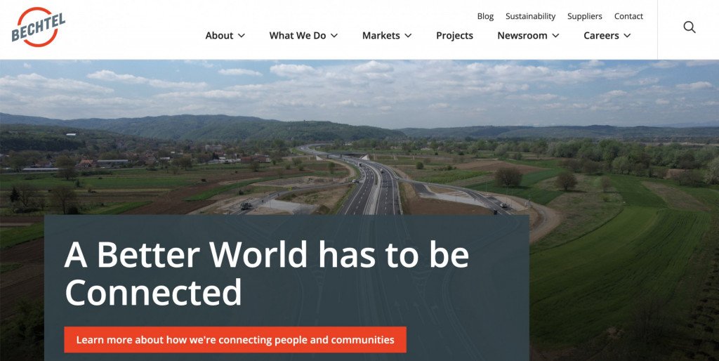 construction website examples - bechtel
