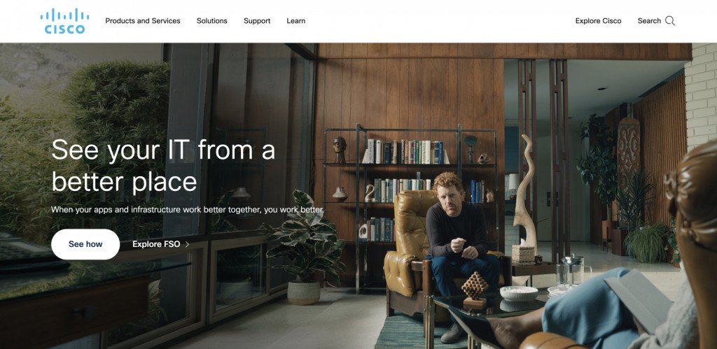 b2b website design examples - Cisco