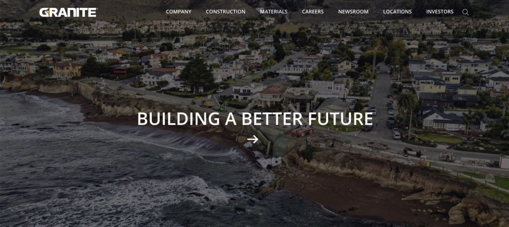 construction website examples - granite