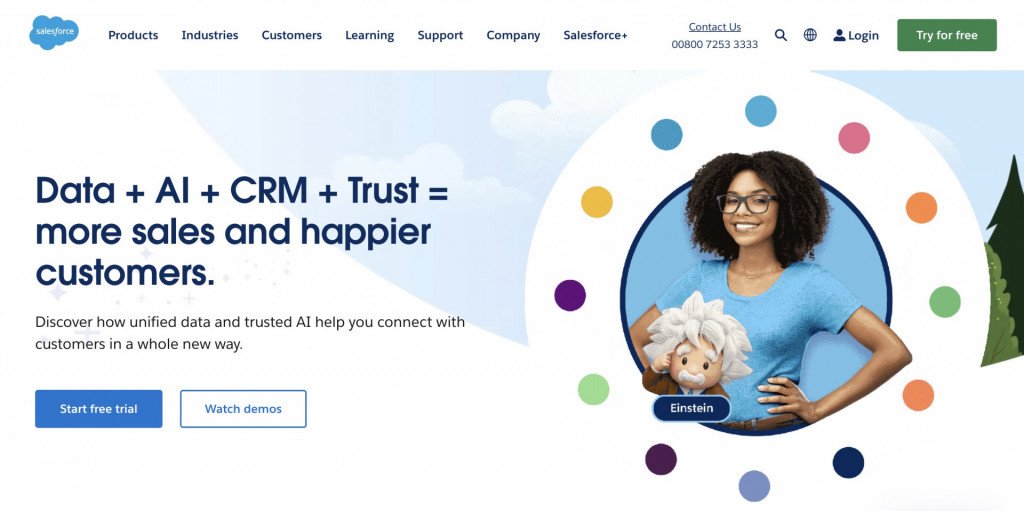 b2b website design examples - Salesforce