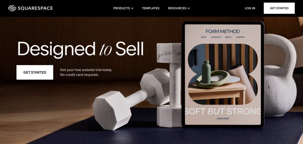 b2b website design examples - Squarespace