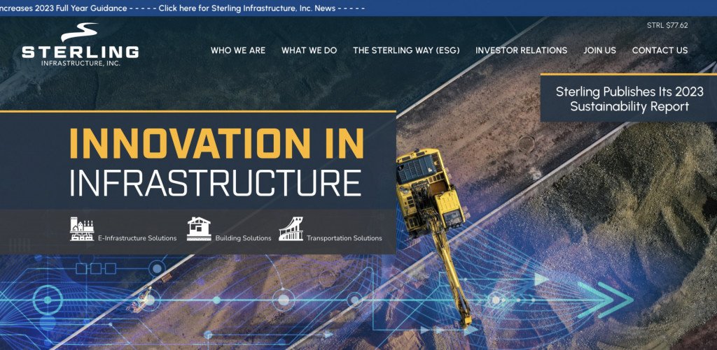 construction website examples - sterling