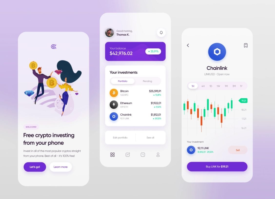 Crypto Investing App UI