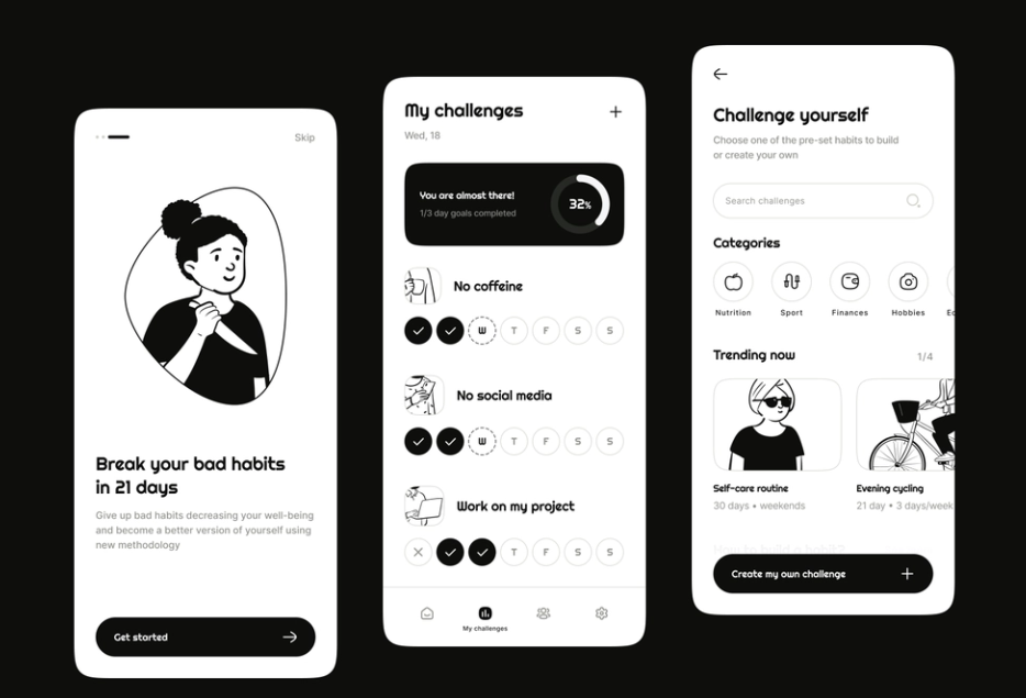Habit tracking app